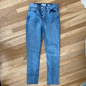 Re/done hi rise ankle crop